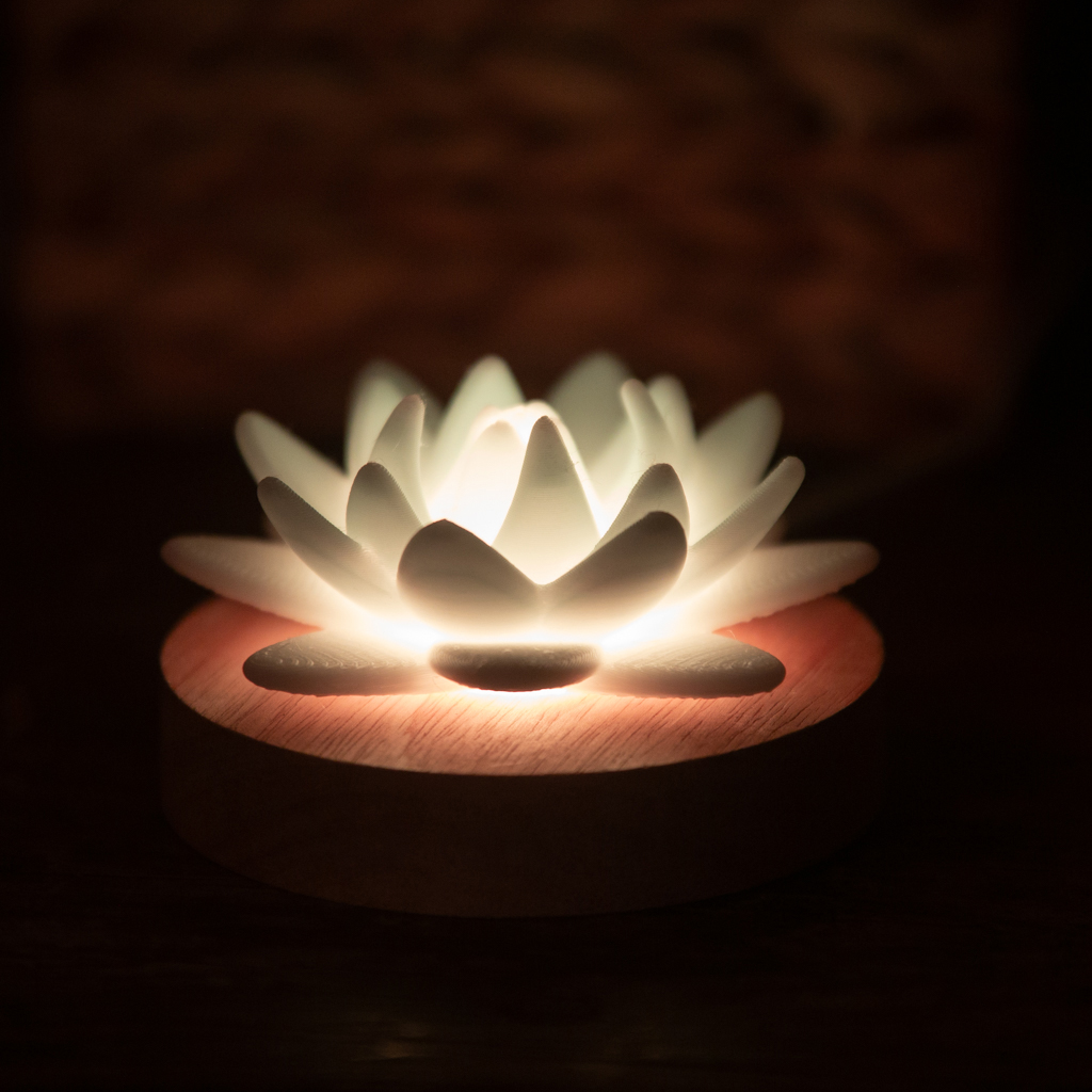 Frostwhite lamp glowing